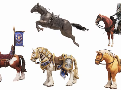 Various Reptile Figurines Showcasing Jumping Poses Decorative Gear And Detailed Features 3d model