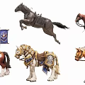 Various Reptile Figurines Showcasing Jumping Poses Decorative Gear And Detailed Features