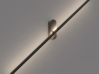 Modern Minimalist Wall Light With Sleek Metal Design And Warm Illumination 3d model