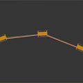 Concrete Dam Structure With Tower Pillars And Yellow Top Orange Beams