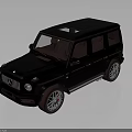 Black SUV With Mercedes Style Front Roof Rack White Wheels Red Trim And Brown Interior