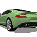 Green Luxury Sports Car With Sleek Aerodynamic Body And Modern Alloy Wheels