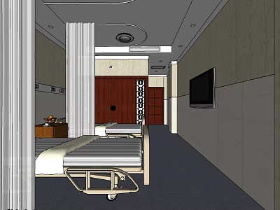 Modern Ward Hospital Ward 3d model