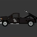 Brown Tow Truck With Tow Equipment Front Grille And Silver Wheels