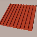 Parametric roof tile stretch without deformation 3d model