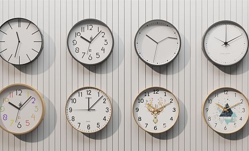 Modern clock wall clock 3d model