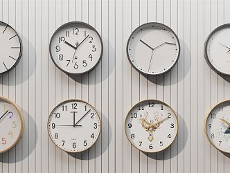 Modern clock wall clock 3d model