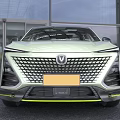 Light Green Modern SUV With Distinctive Grille Design Black Roof And Sleek Lines