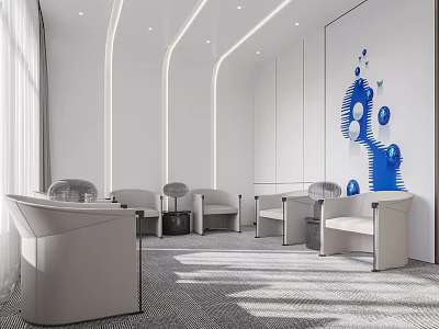 Modern Reception Room Negotiation Room 3d model