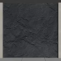 Textured Dark Feature Wall With Natural Rough Stone Like Surface Design 3d model