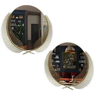 set modern decorative mirror 18w 3d model