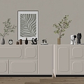Modern Cream Style Cabinet Whole Cabinet Sideboard Cabinet Balcony Cabinet Storage Cabinet Entrance Cabinet 3d model