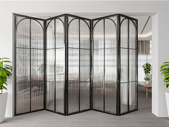 Modern screen Changhong glass screen partition 3d model