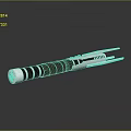 Lightsaber Weapon With Textured Wooden Handle And Shiny Metal Components Design