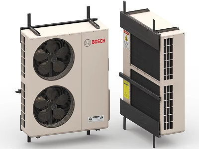 BOSCH Air Conditioner Fan Outdoor Unit With Dual Fans And Ventilation Grilles 3d model