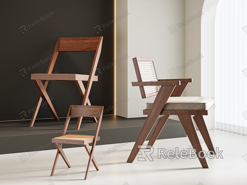 Quiet Ancient Style Single Chair model