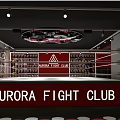 Urban Fight Club Boxing Ring Fitness Training Space With Red Black Decor