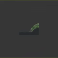 Detailed Coastal Terrain Model With Green Cliffs Blue Water And Rocky Shore