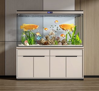 Modern fish tank 3d model