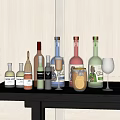 Red Wine and Foreign Wine Combination Other Kitchen Supplies Drinks Red Wine and Foreign Wine Drinks 3d model