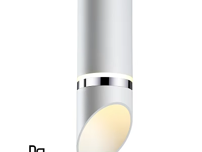 Modern White Ceiling Light With Sleek Metal Accent And Soft Illuminating Glow 3d model