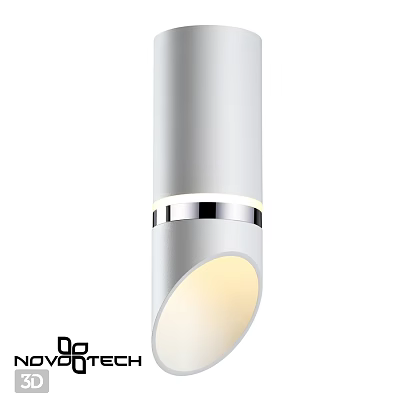Modern White Ceiling Light With Sleek Metal Accent And Soft Illuminating Glow 3d model
