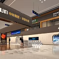 Modern Shopping Mall Stores with Spacious Corridors Bright Lighting and Stylish Storefronts