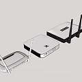 Computer Devices Wireless Routers And Modems With Antennas In Various Designs For Home Office