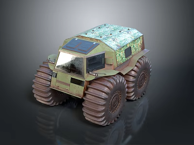 All Terrain Off Road Vehicle Featuring Large Tires For Diverse Terrain Traversal 3d model