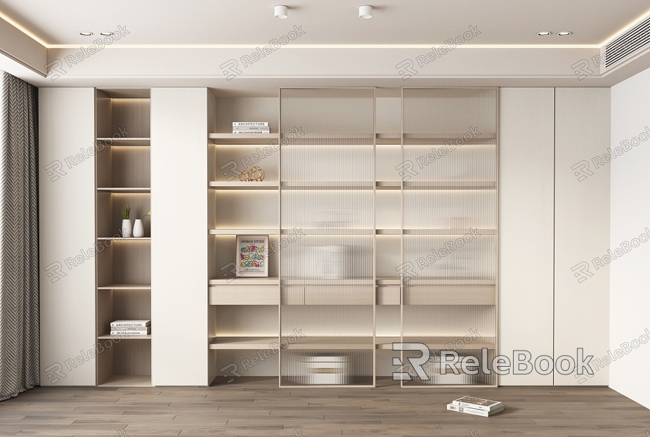 Modern Bookcase Cream Bookcase model