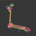 Modern Silver Electric Scooter With Striped Deck And Dual Wheels Design