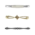 Decorative Door Handles In Silver Gold And Black Metallic Designs For Home