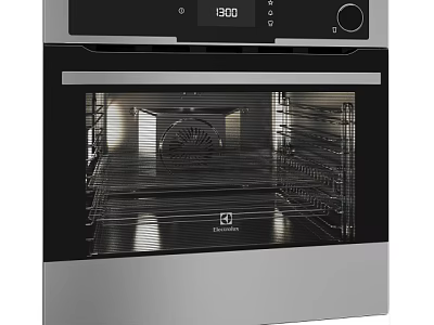 Electrolux Modern Kitchen Oven With Digital Temperature Display And Stainless Steel Racks 3d model