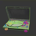 Classic Soundgear Turntable With Open Lid Retro Design And Vinyl Playback As Household Item
