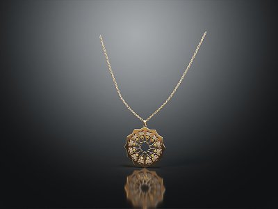 Modern Necklace Ornament Jewelry 3d model