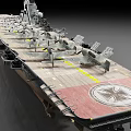 Realistic Aircraft Carrier With Flight Deck And Aircraft 3d model