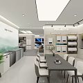 Modern MELING Home Appliances Showroom With Cabinets Table And Plants