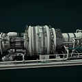 Industrial Heavy duty Machinery With Cylindrical Body Pipes And Metal Support Frame