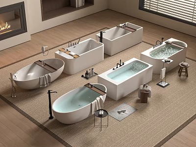 Bathtub Towel Rack toiletries 3d model