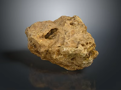 Natural Stone And Wood Decorative Piece With Rustic Texture For Home Decoration 3d model