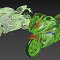 High Performance Sport Motorcycles With White And Red White Blue Livery And Stylish Red Rims