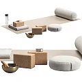 Yoga Meditation Sports Equipment Including Cork Blocks Mat Cushion Blanket Brass Bowl Water Bottle