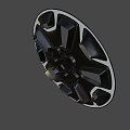 Stylish Jeep Wheel Rim With Black And Silver Alloy Design