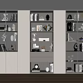 Modern Bookcase Combination Bookcase Book Ornaments 3d model