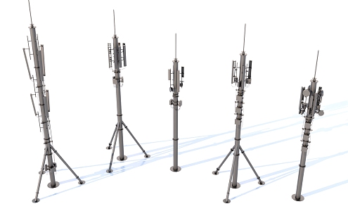 antenna signal receiver cell phone tower 3d model