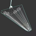 Modern LED Ceiling Light With Long Strip Design And Gray Metal Frame 3d model