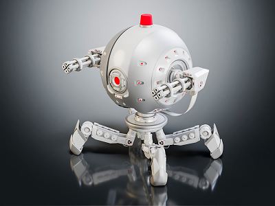 modern robot 3d model