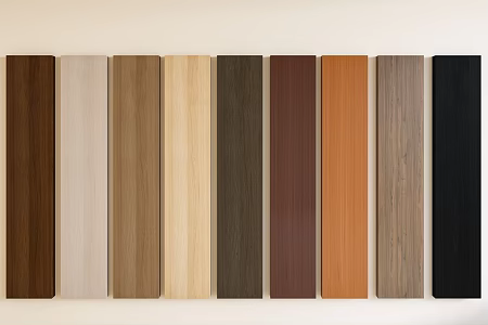Wood veneer clapboard wall trim 3d model