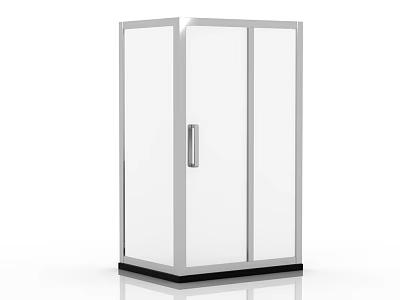Modern Shower Sauna Enclosure With Clear Glass Doors And Chrome Frame 3d model