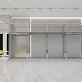Modern Stylish Clothing Store Interior With Display Racks Mannequin And Apparel Displays